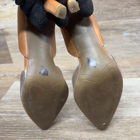 Franco Sarto Women's Arrow Pumps Platinum Metallic Size 9.5 M - Picture 4 of 7